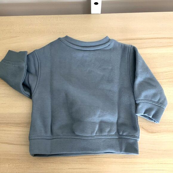 NWT!! Unisex Sz NB Rainbow/Sun Crewneck Sweatshirt (LW) Organic Cotton in Blue - Picture 6 of 6